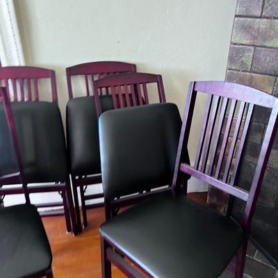 Six Mahogany Folding Chairs