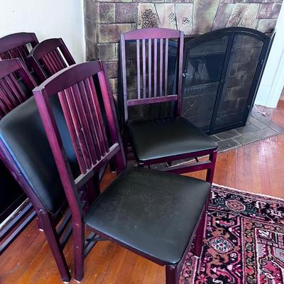 Six Mahogany Folding Chairs