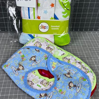 New Baby Bibs & Hooded Towels for BABY 