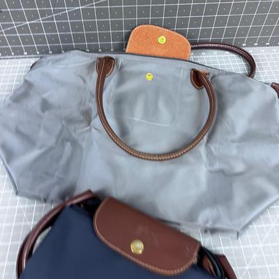 Good Condition Totes, Gray and Blue 