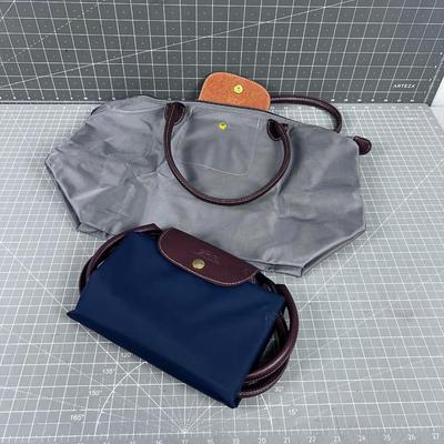 Good Condition Totes, Gray and Blue 