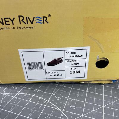 NEW Stoney River Leather and Fleece Slippers