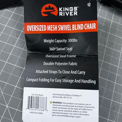 Kings River Folding Swivel CHAIR NICE! NEW 