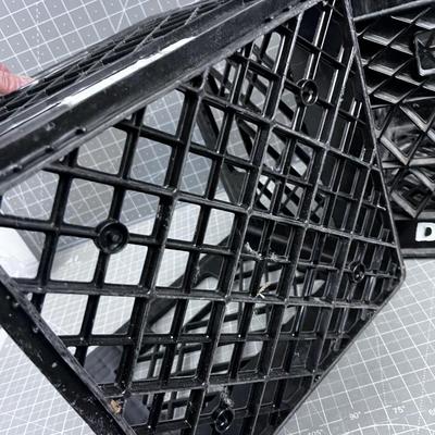 2 Plastic Milk Crates, Black 