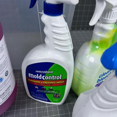 Pile of Cleaning Fluids