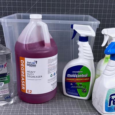 Pile of Cleaning Fluids
