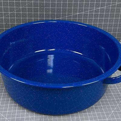 Blue Enamel Wash Pan NEW 
