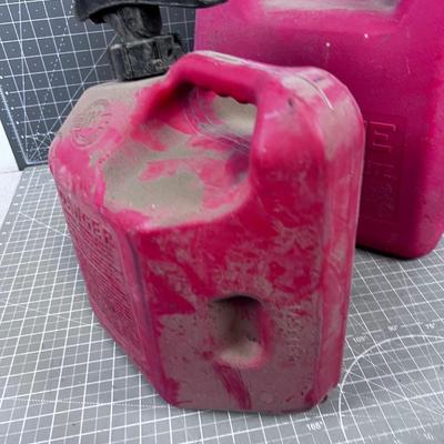 2 and a 5 Gallon Gas Container