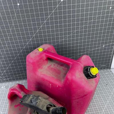 2 and a 5 Gallon Gas Container