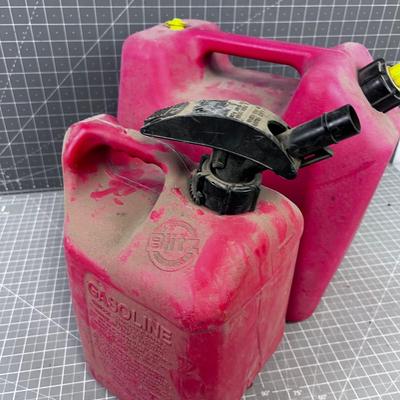 2 and a 5 Gallon Gas Container
