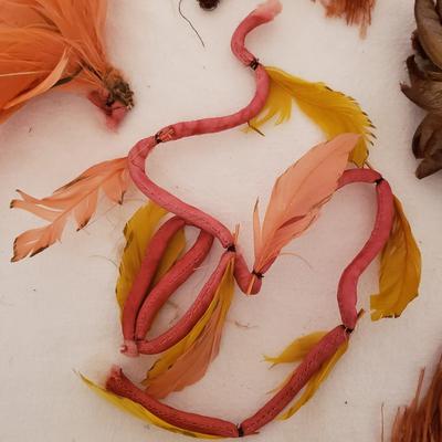 Antique-Style Plumes, Flowers and Shawl (GB-KD)