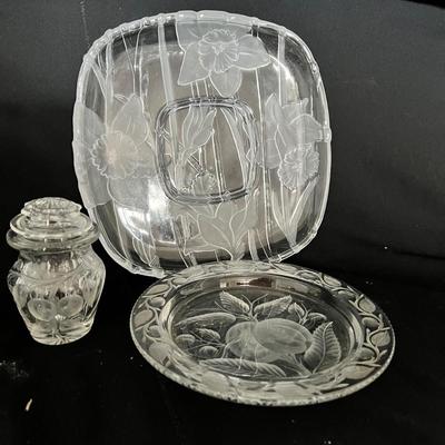 Watched & Frosted Glass Serve Ware (K-MK)