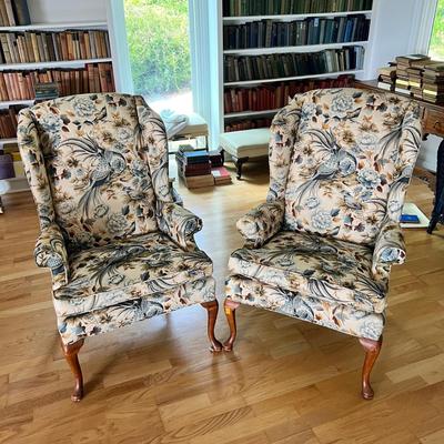 Conover Classic Wing Backed Armchairs (LR-MK)