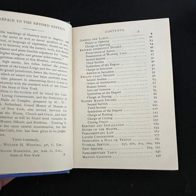 'The Standard Masonic Monitor' Antique Book with a Whaling Museum Art Tray (LR-MK)