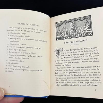 'The Standard Masonic Monitor' Antique Book with a Whaling Museum Art Tray (LR-MK)