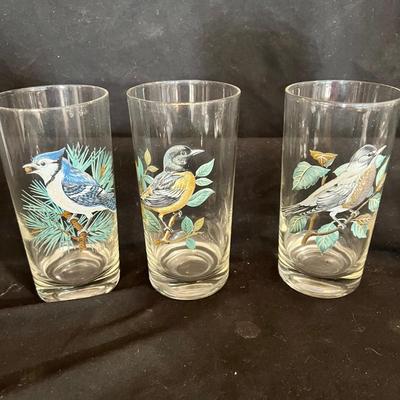Unique Bird Glasses & Shaker with Floral Ice Tongs (DR-MK)