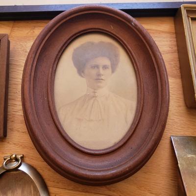 Variety of Picture Frames with Antique-Style Photographs (LR-KD)