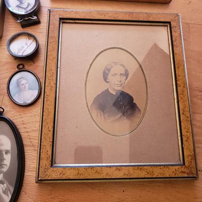 Variety of Picture Frames with Antique-Style Photographs (LR-KD)