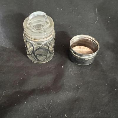 Vanity Glass Jars With Sterling Silver Lids & More (DR-MK)