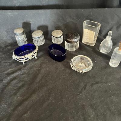 Vanity Glass Jars With Sterling Silver Lids & More (DR-MK)