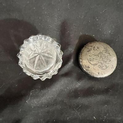 Vanity Glass Jars With Sterling Silver Lids & More (DR-MK)