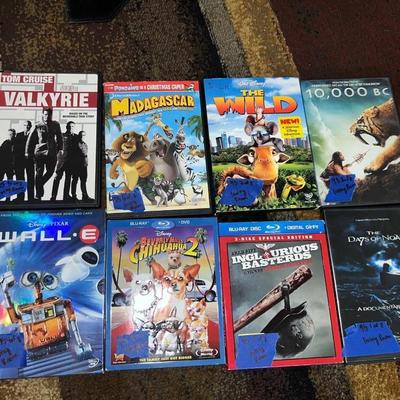 Assorted dvds