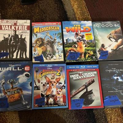Assorted dvds