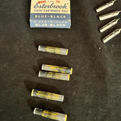 Silver Ink Well, Fountain Pen & More Vintage Office Accessories (DR-MK)