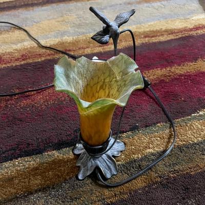 Hummingbird and flower lamp