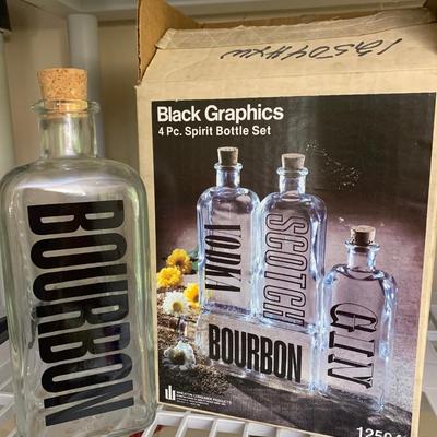 Mid Century Decanter Set In Box