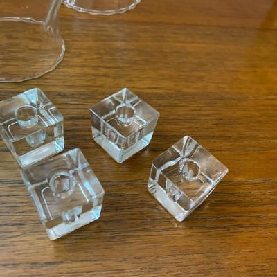 MCM Glass Candle Bases Lot