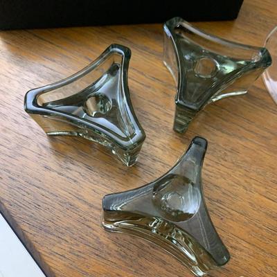 MCM Glass Candle Bases Lot