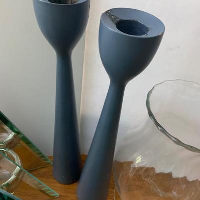MCM Glass Candle Bases Lot