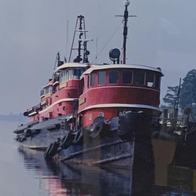Signed Cape Fear Tugs Framed Print