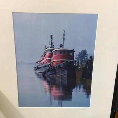 Signed Cape Fear Tugs Framed Print