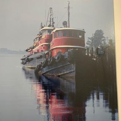 Signed Cape Fear Tugs Framed Print