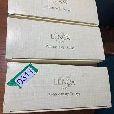 THREE Lenox Art Glass Sailboats In Boxes