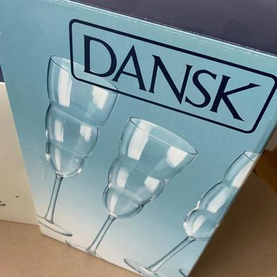 Huge Dansk Glasses / Entertaining Serving Lot In Boxes