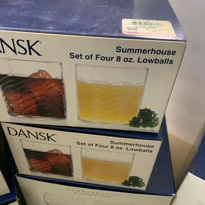 Huge Dansk Glasses / Entertaining Serving Lot In Boxes