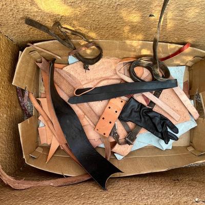 Lot 173 Box of leather