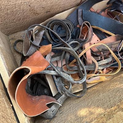 Lot 173 Box of leather