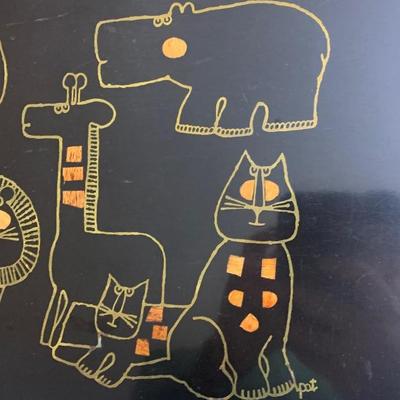 MCM Couroc Serving Tray Jungle Animals