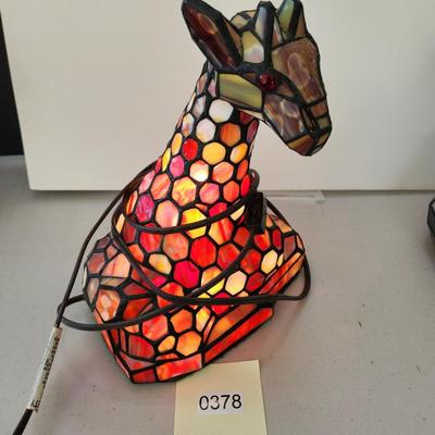 Stained Glass Giraffe Table Lamp Light