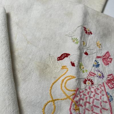Lot 234 Embroidered Tea Towels