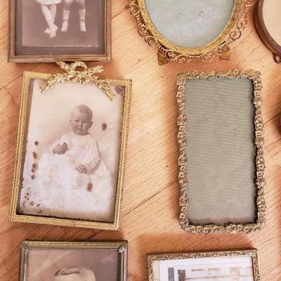 Ornate Metal Frames with Black & White Portrait Photographs (LR-KD)
