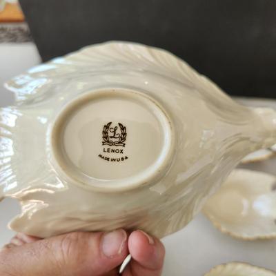 Lot of 9 Lenox Dove Dishes 8"