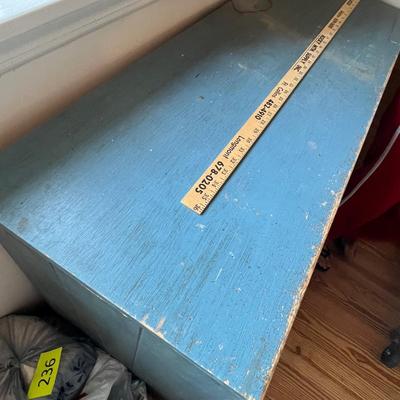 Lot 243 Blue chest of drawers.