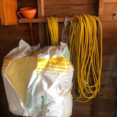 Yellow outdoor extension cords