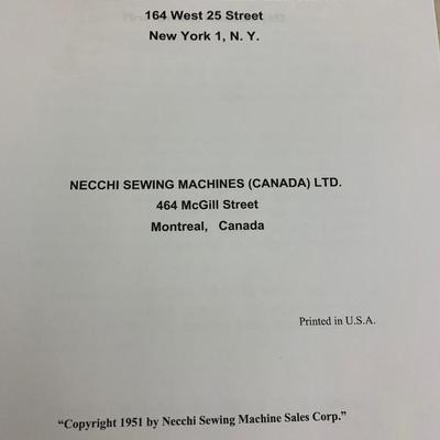Necchi Sewing Machine & Attachments