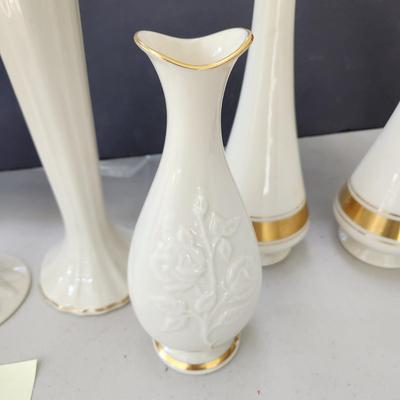 Lot of 9 Lenox Flower Vases